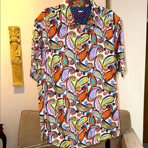 ROBERT GRAHAM
Pimlico Short Sleeve Button Down Shirt 3xl RARE!